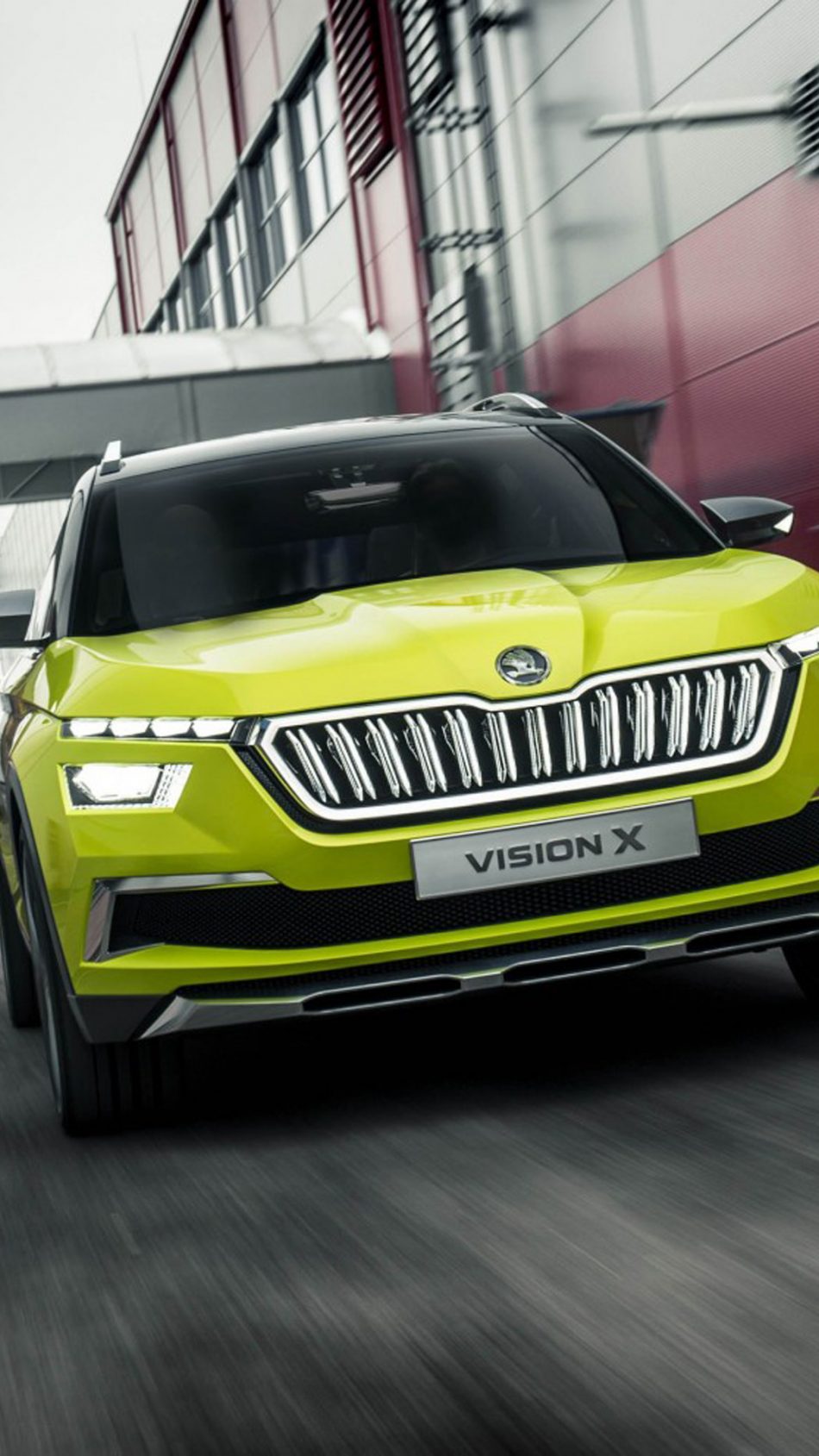 Green Skoda Vision X HD Mobile Wallpaper