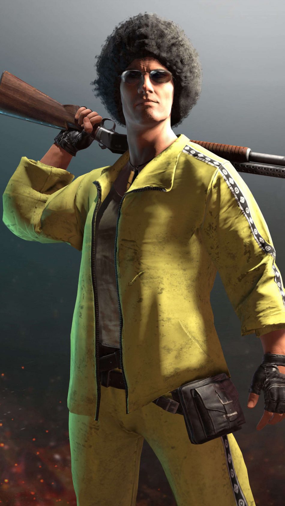 PUBG Male Player Yellow Tracksuit HD Mobile Wallpaper