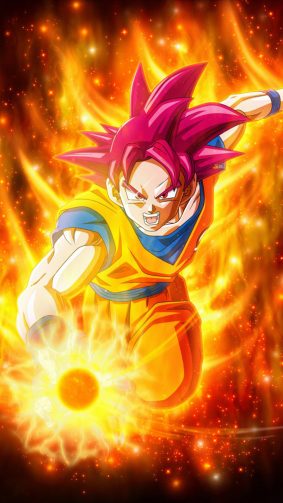 Super Saiyan God In Dragon Ball Super HD Mobile Wallpaper