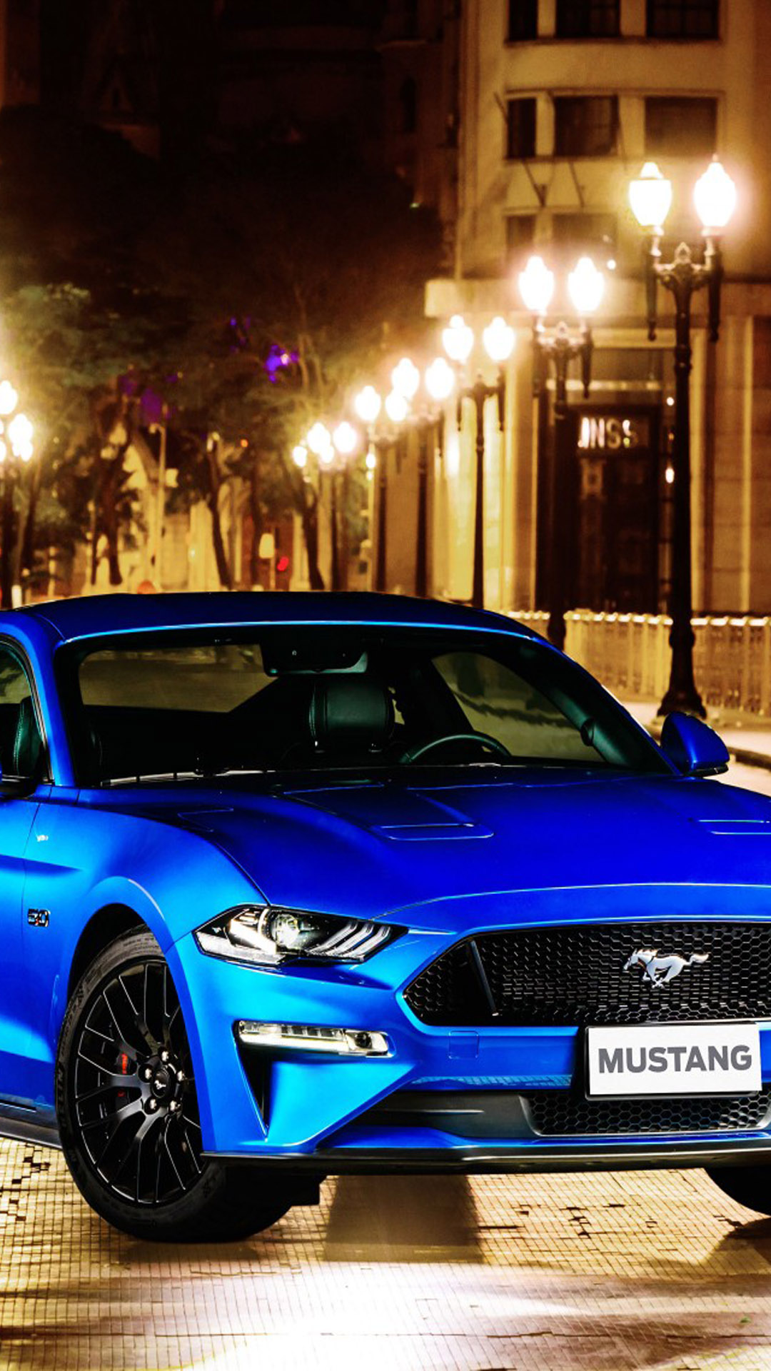 Blue Ford Mustang GT Fastback 4K Ultra HD Mobile Wallpaper