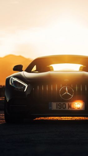 Mercedes AMG GT C Sports Car Sunset HD Mobile Wallpaper