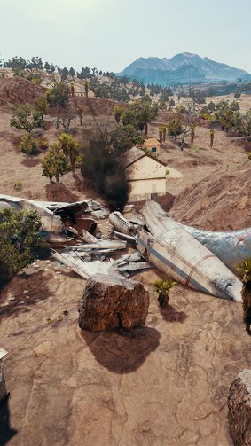 Aeroplan Crash Area In Miramar PlayerUnknown's Battlegrounds (PUBG) HD Mobile Wallpaper