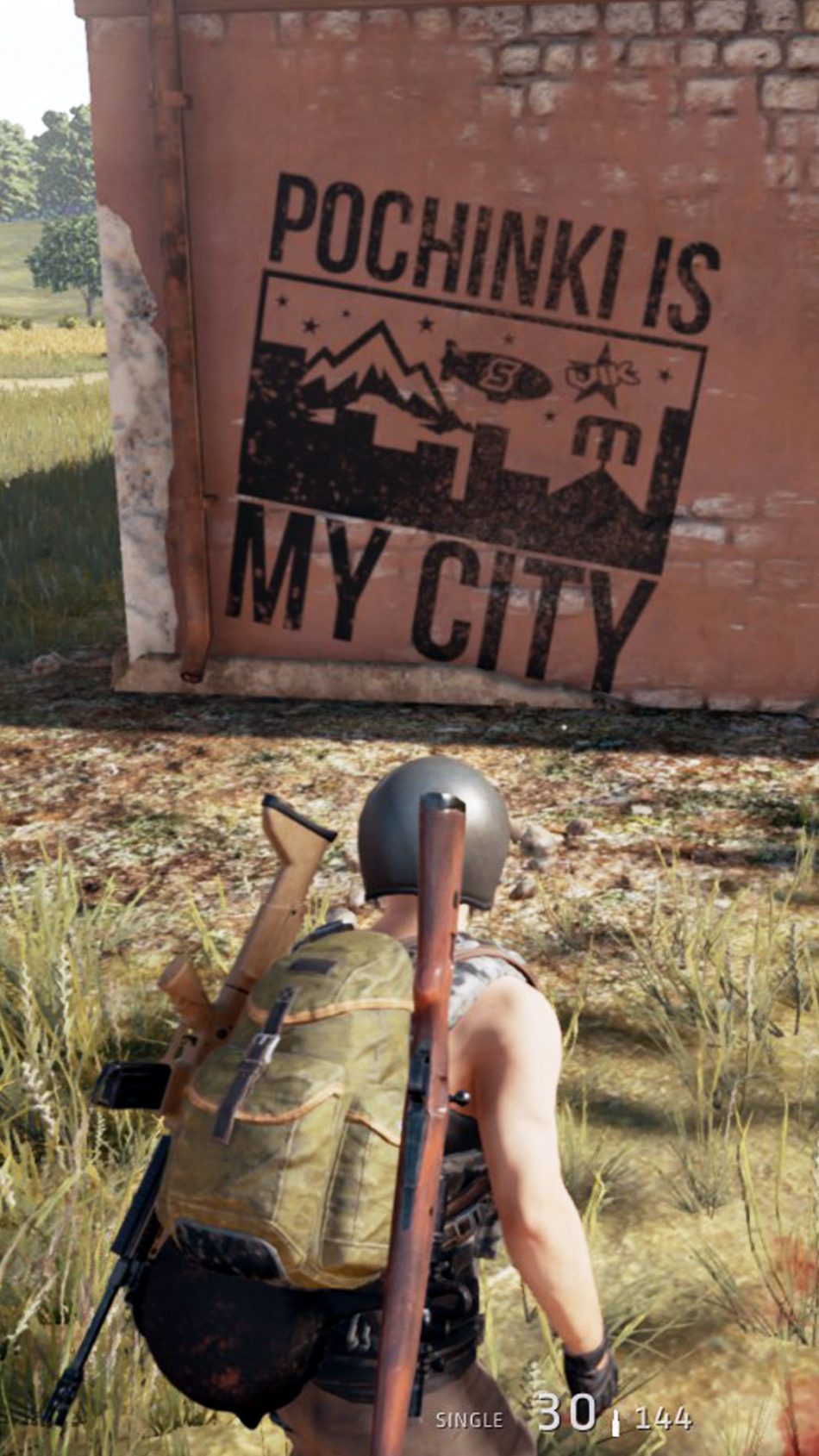 Pochinki Is My City Graffiti PUBG HD Mobile Wallpaper