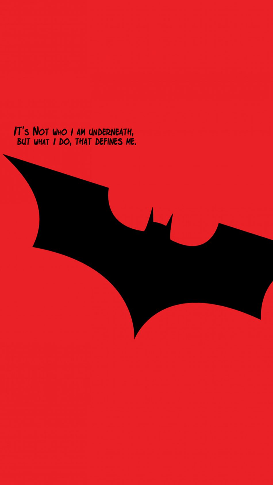 Batman Quotes Minimal Red HD Mobile Wallpaper