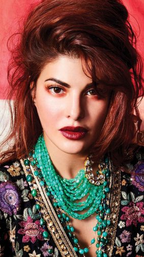 Beautiful Jacqueline Fernandez In Ethnic Wear HD Mobile Wallpaper