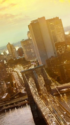 Brooklyn Bridge Cityscape New York City HD Mobile Wallpaper