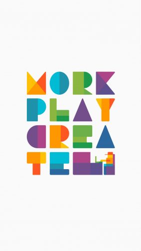 Work Play Create Minimal White Background HD Mobile Wallpaper