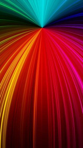 Colorful Rays Fractal Waves 4K Ultra HD Mobile Wallpaper