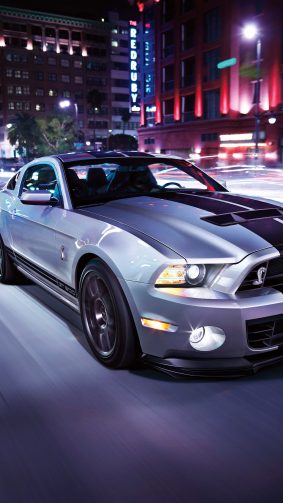 Ford Mustang Night Street 4K & Ultra HD Mobile Wallpaper