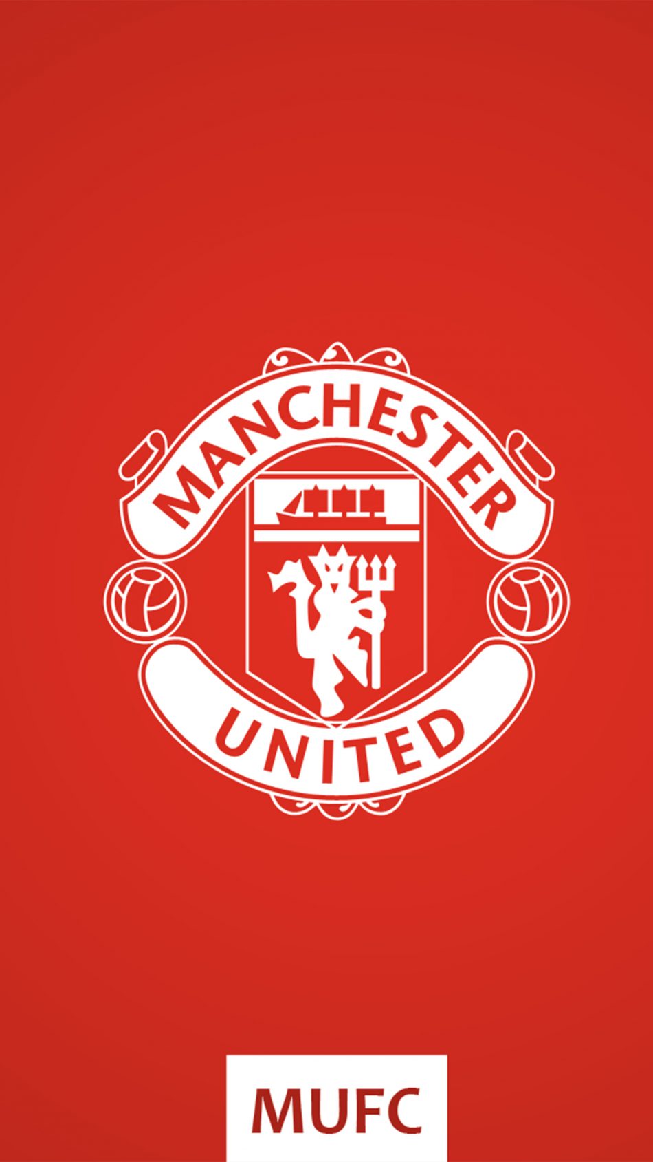 Manchester United FC Logo Red Background 4K Ultra HD Mobile Wallpaper