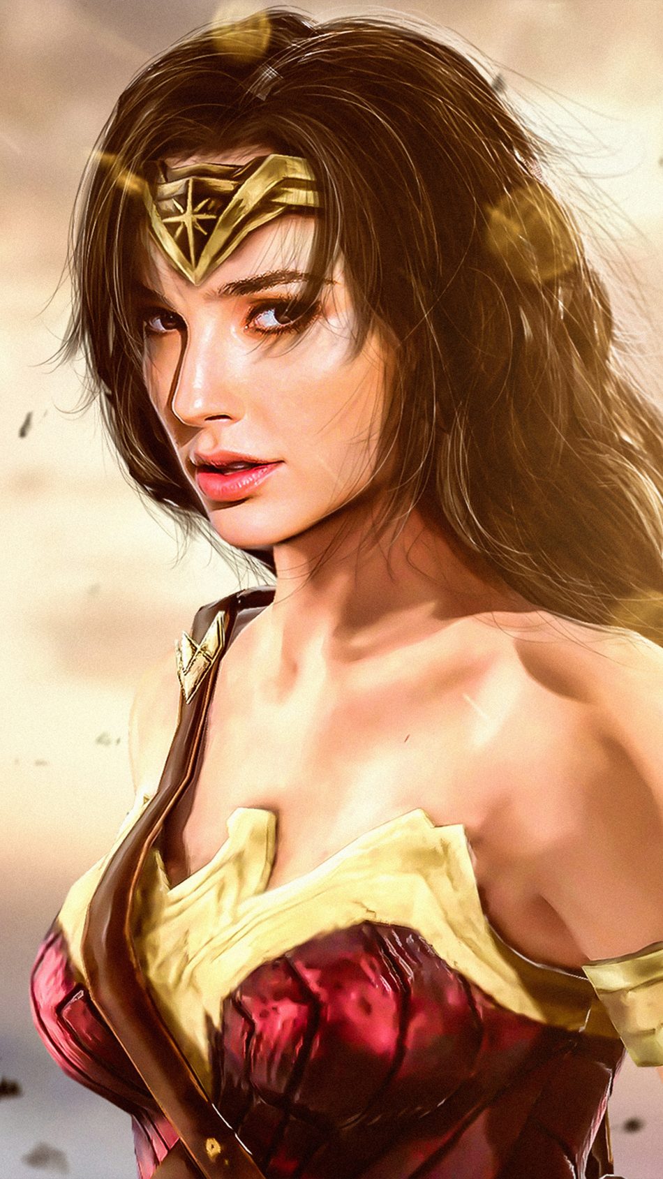 Wonder Woman Cosplay Artwork 4K Ultra HD Mobile Wallpaper