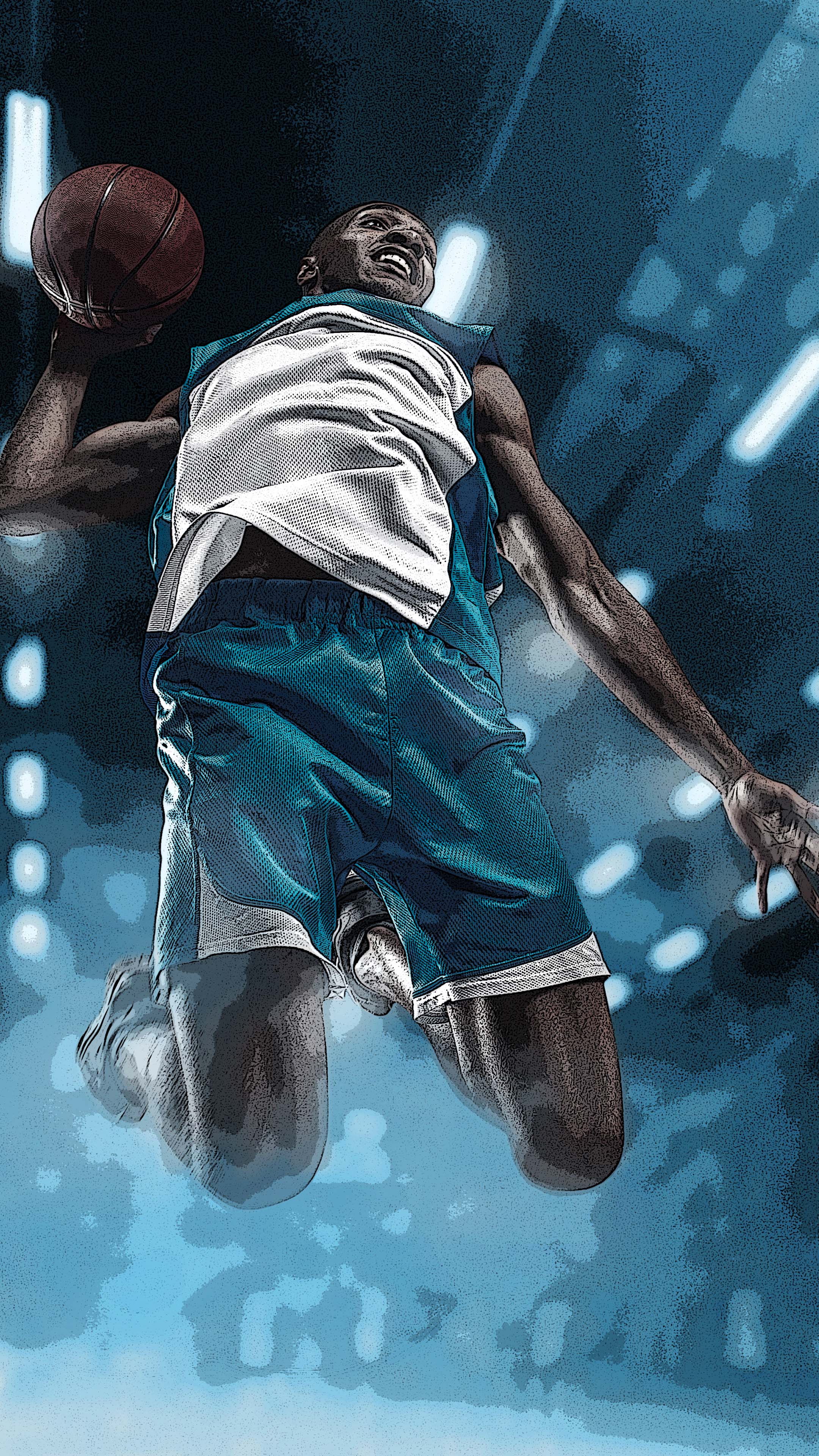 Basketball Sports Artwork Free 4K Ultra HD Mobile Wallpaper