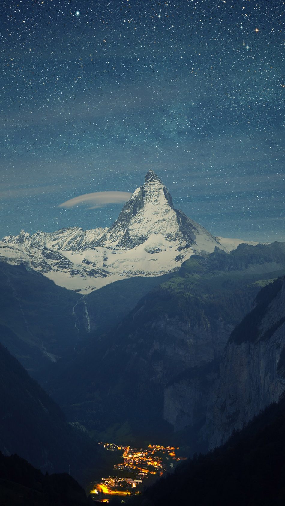 Zermatt Matterhorn Switzerland Night 4K Ultra HD Mobile Wallpaper