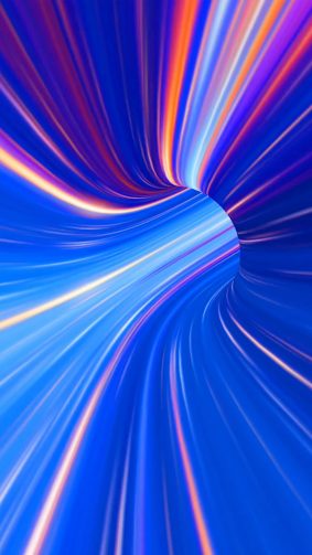 Spectrum Colorful Waves Tunnel 4K Ultra HD Mobile Wallpaper