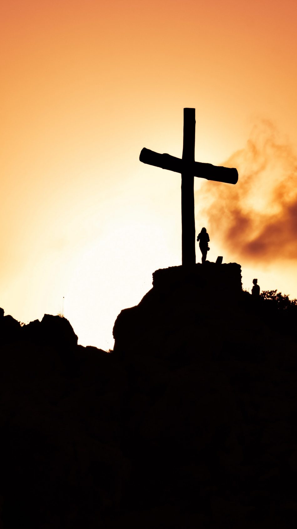 Cross Sunset Hill 4K Ultra HD Mobile Wallpaper