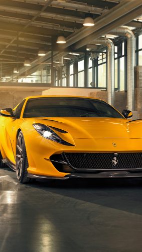 Yellow Ferrari 812 Superfast 2019 4K Ultra HD Mobile Wallpaper