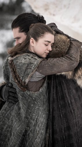 Jon Snow & Arya Stark In Game of Thrones S8 4K Ultra HD Mobile Wallpaper