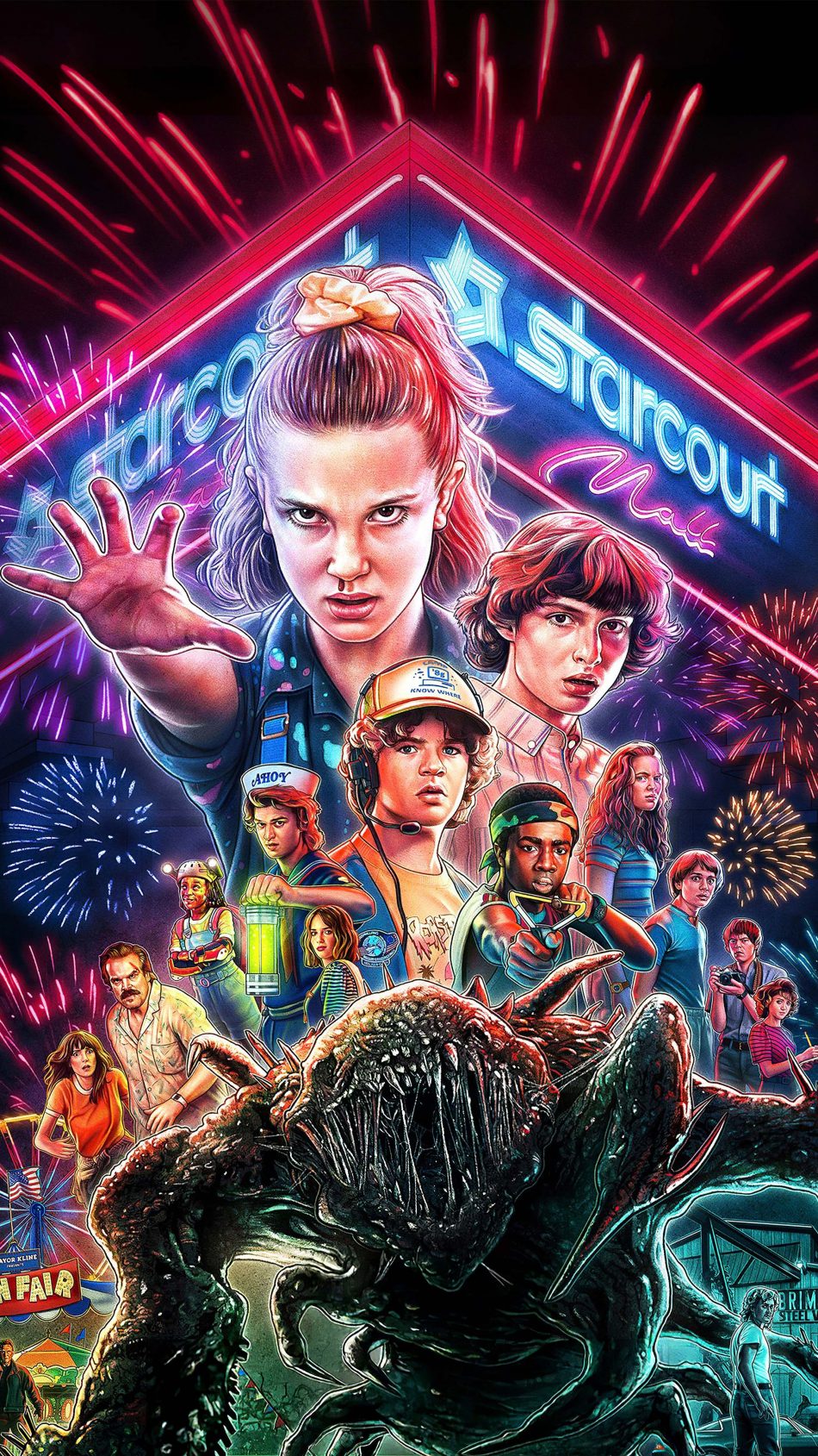 Stranger Things Season 3 Artwork 4K Ultra HD Mobile Wallpaper