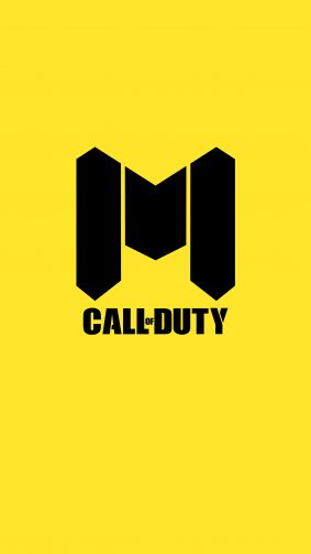 Call of Duty Mobile Logo Yellow Background 4K Ultra HD Mobile Wallpaper