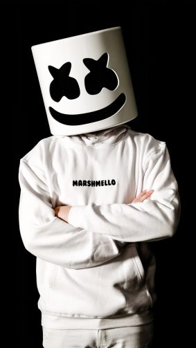 Marshmello Dark Background 4K Ultra HD Mobile Wallpaper