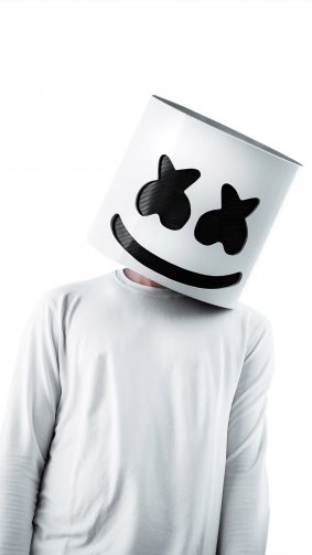 Marshmello White Background 4K Ultra HD Mobile Wallpaper