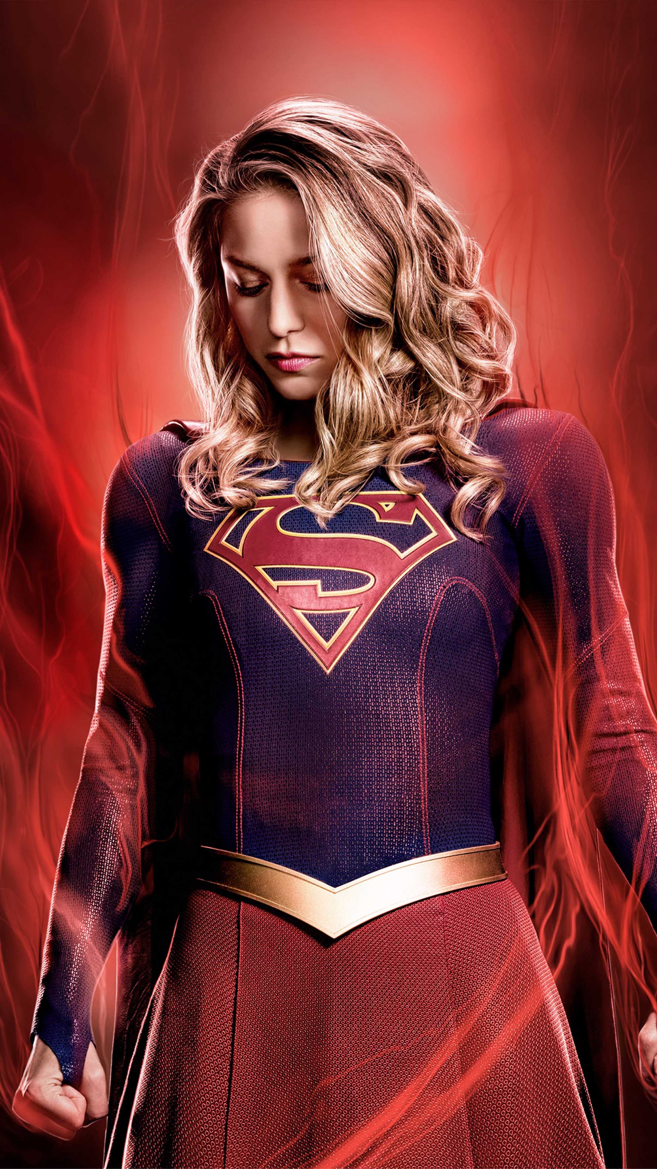 Melissa Benoist As Supergirl 4K Ultra HD Mobile Wallpaper