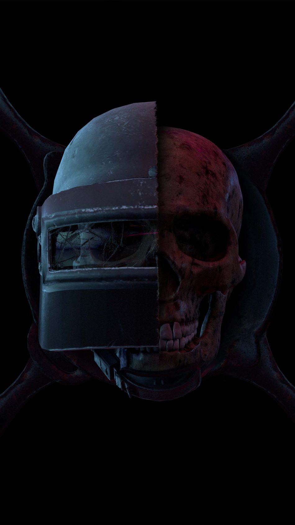 PUBG Level 3 Helmet Skull 4K Ultra HD Mobile Wallpaper