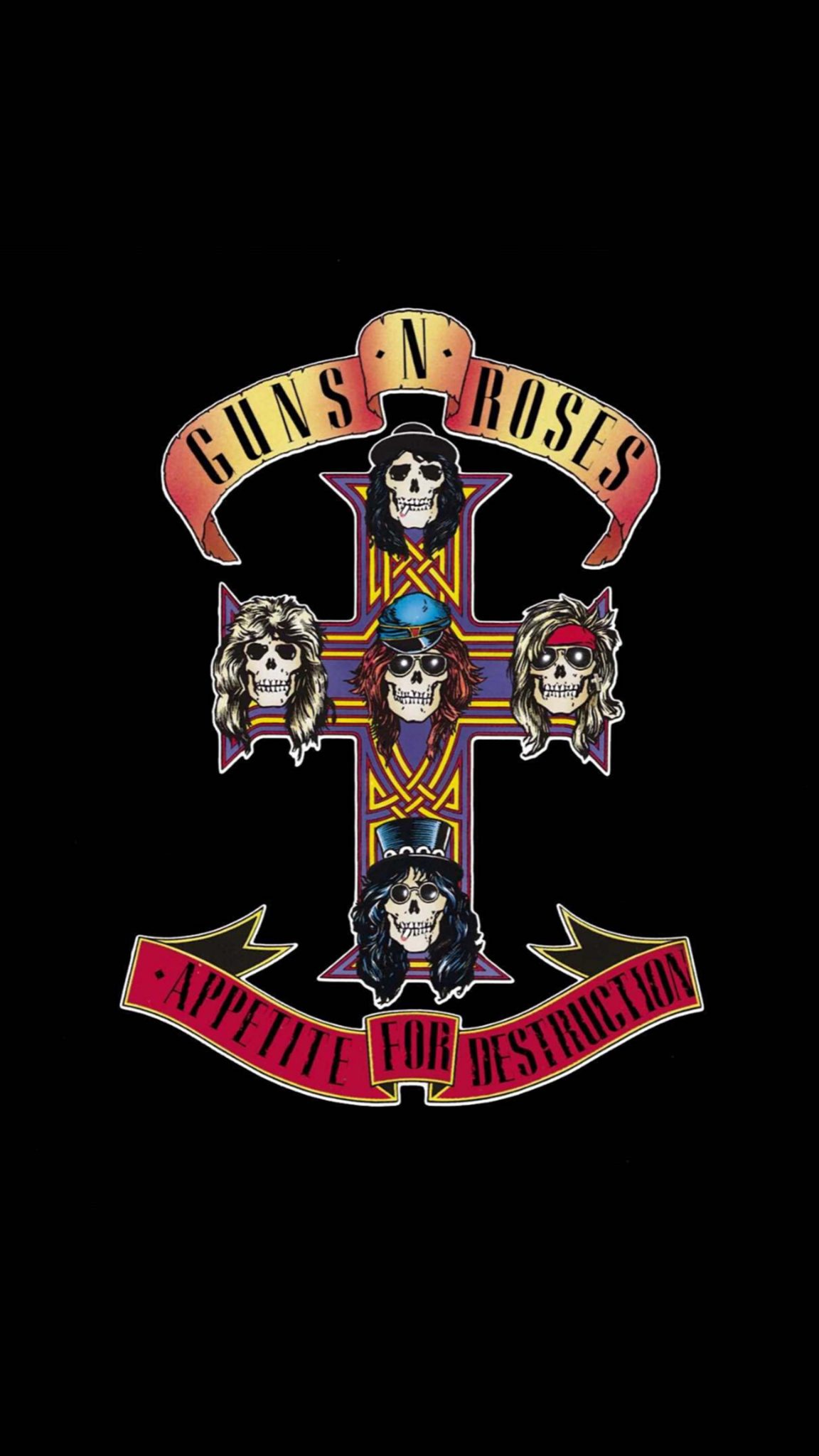Guns N’ Roses Logo 4K Ultra HD Mobile Phone Wallpaper