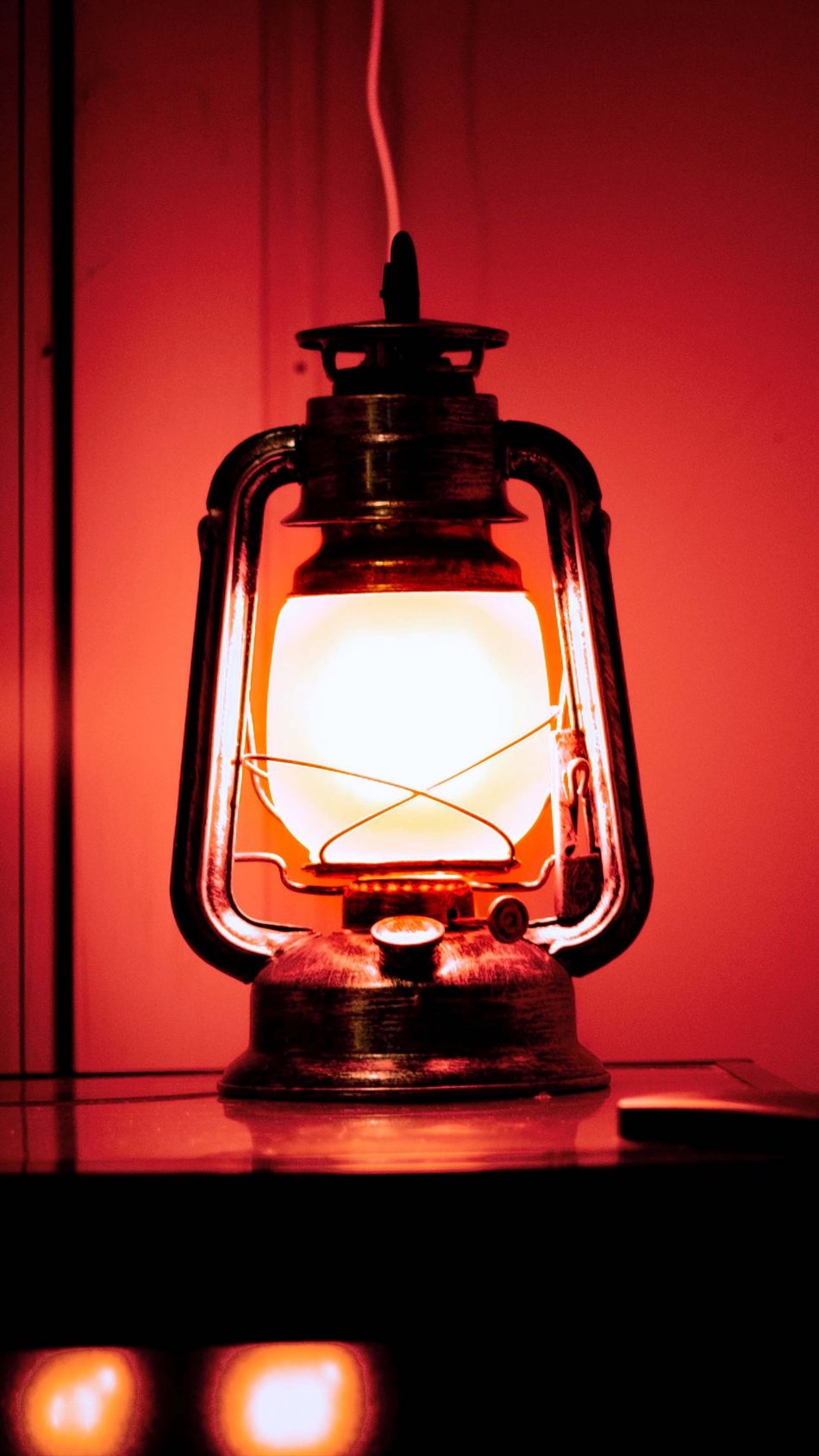 Lantern Red Light Dark 4K Ultra HD Mobile Wallpaper