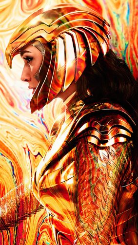 Gal Gadot Golden Armor Eagle Wonder Woman 1984 4K Ultra HD Mobile Wallpaper