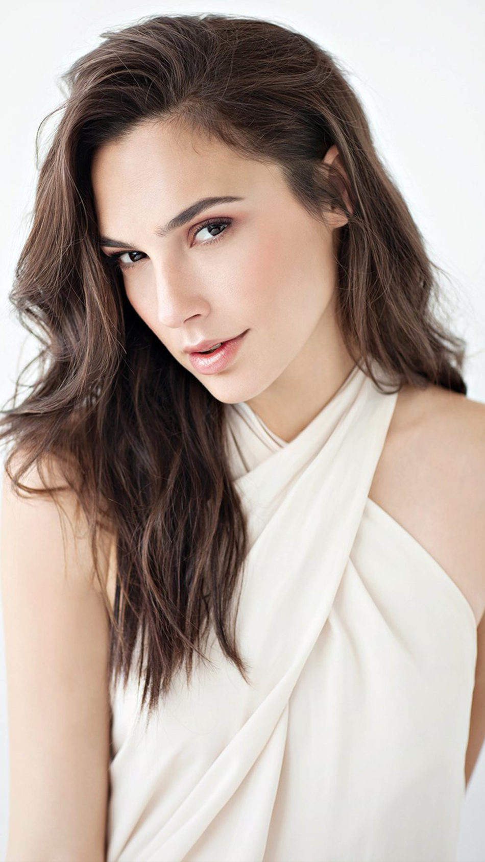 Beautiful Israeli Actress Gal Gadot White Dress 4K Ultra HD Mobile Wallpaper