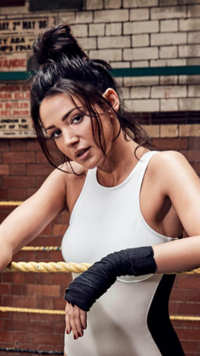 Michelle Keegan Fitness Fighting Ring 4K Ultra HD Mobile Wallpaper