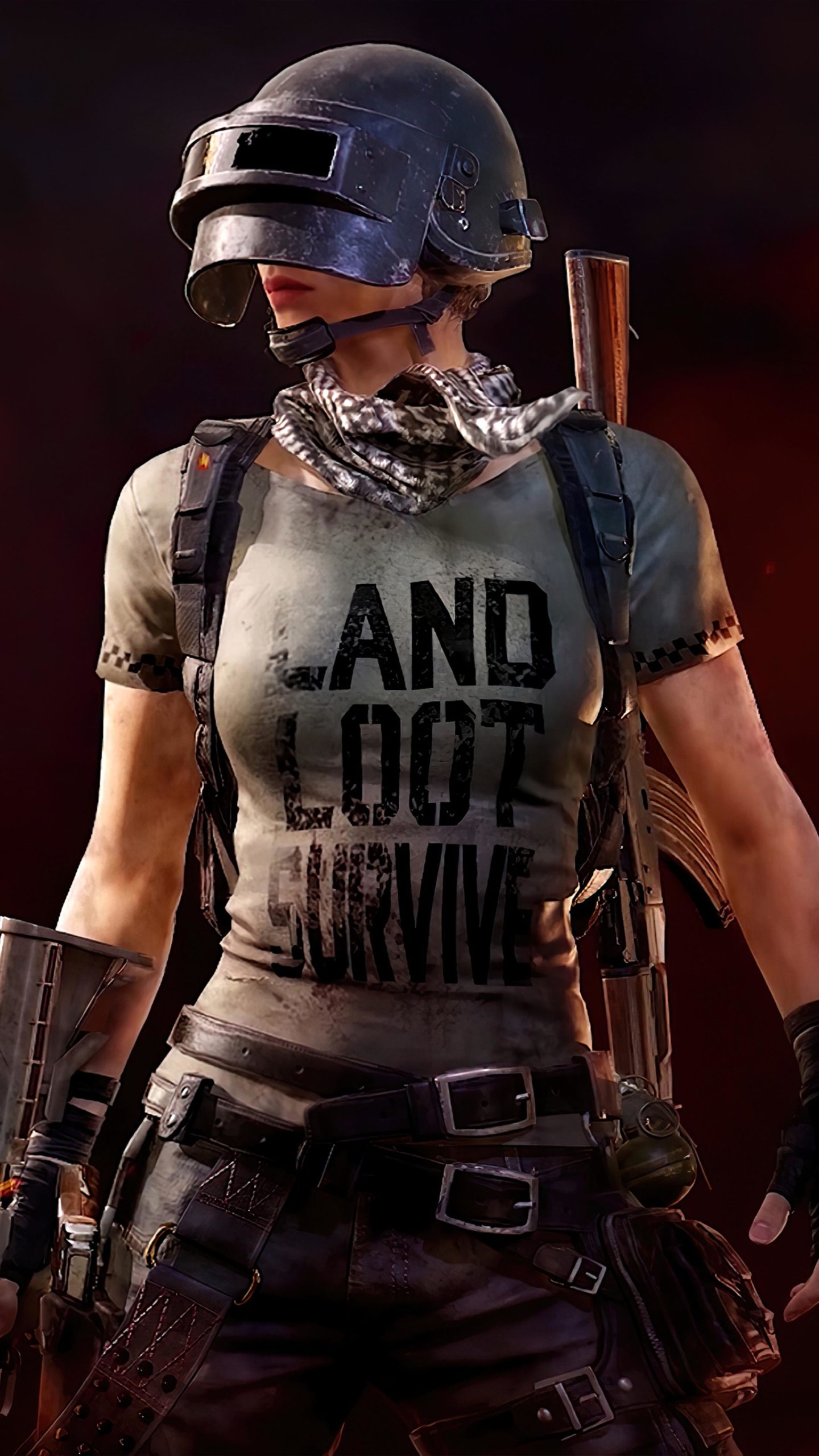  PUBG  Girl Land Loot Survive Free 4K Ultra HD Mobile Wallpaper