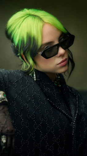 Singer Billie Eilish Green Hair 4K Ultra HD Mobile Wallpaper