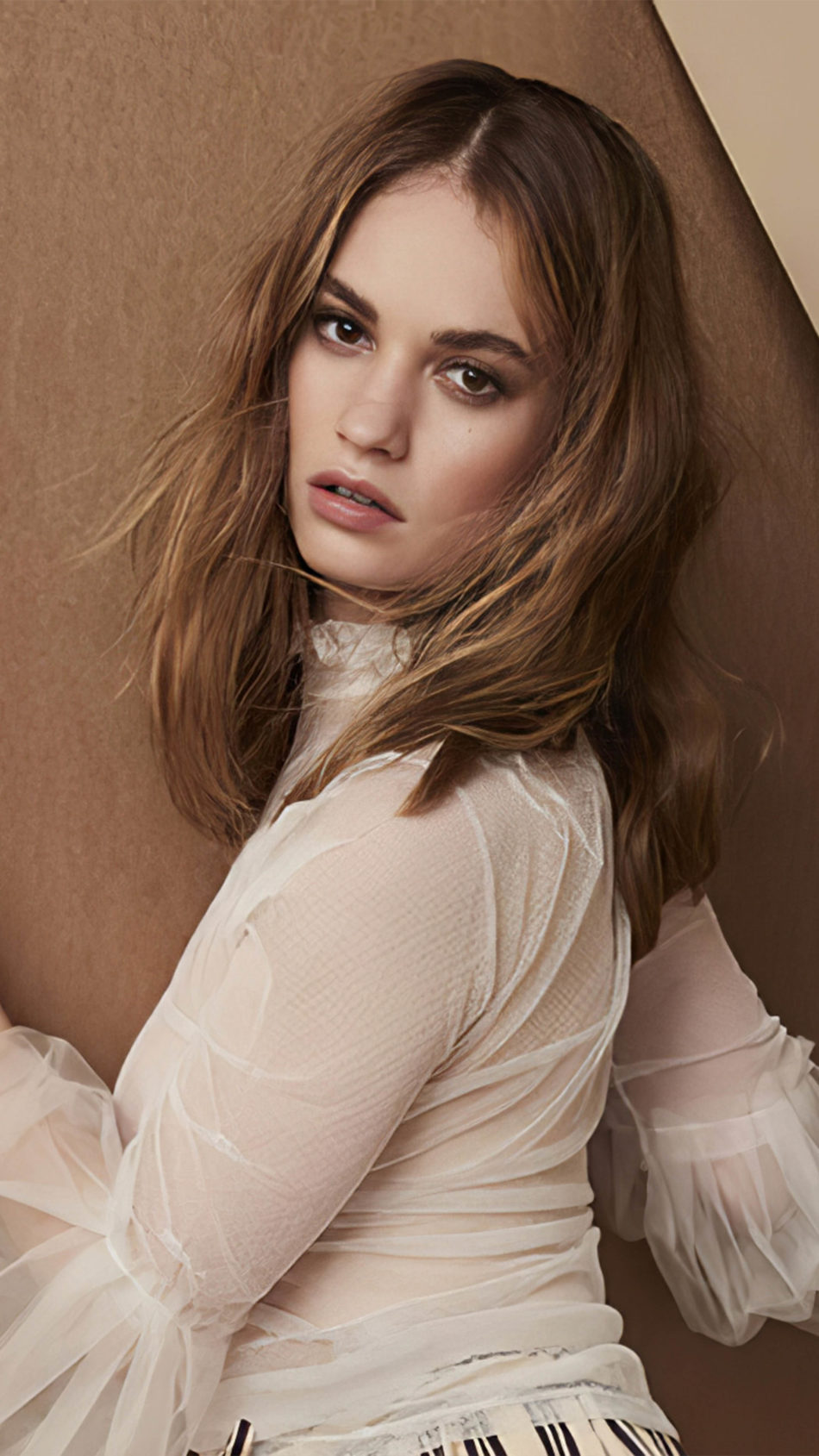 Lily James Elle UK 2020 4K Ultra HD Mobile Wallpaper