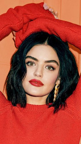 Lucy Hale 2020 Red Dress 4K Ultra HD Mobile Wallpaper