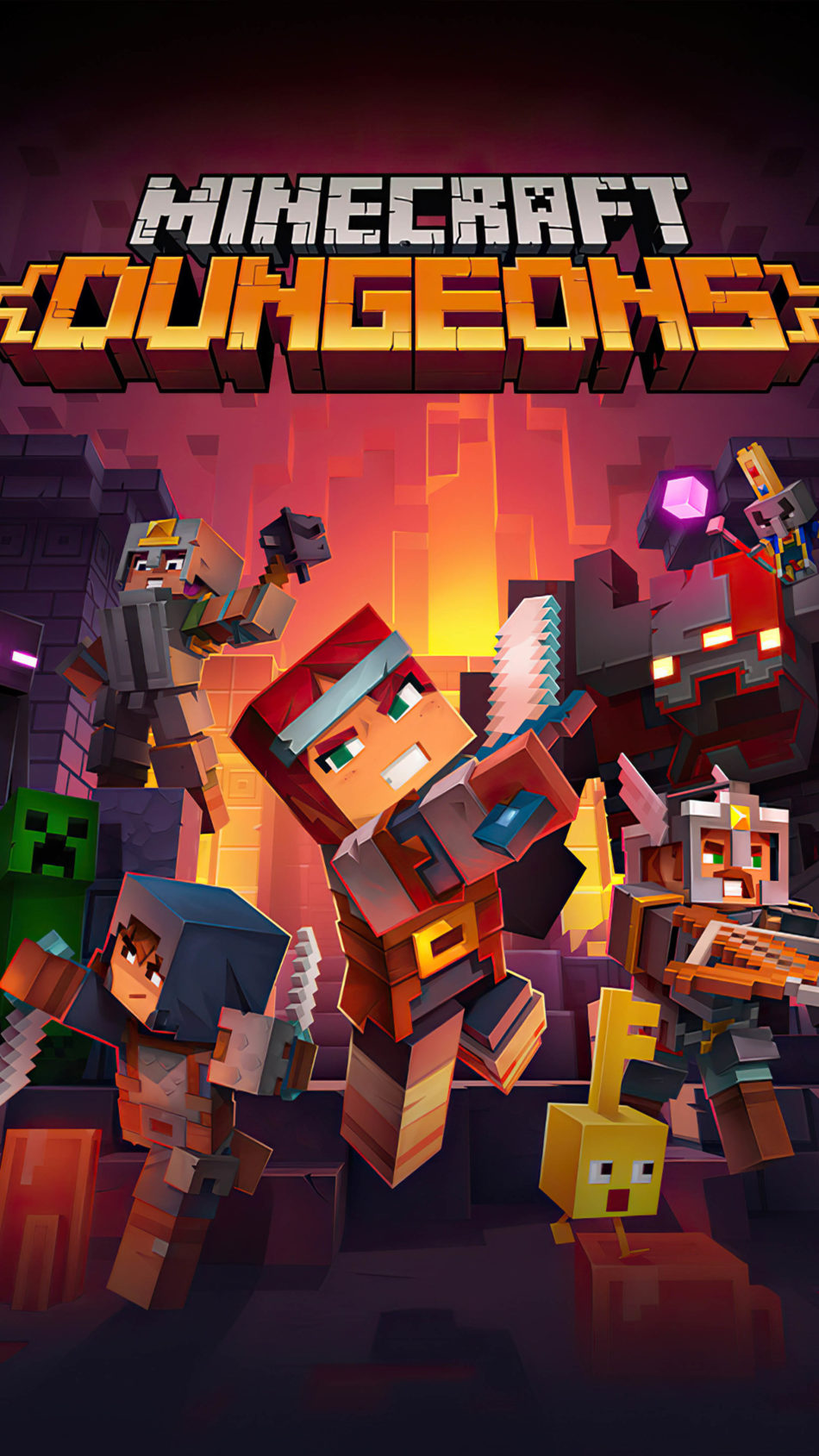 Minecraft Dungeons Game Poster 4K Ultra HD Mobile Wallpaper