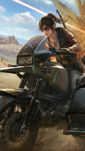 PUBG Girl Bike Explosion 4K Ultra HD Mobile Wallpaper