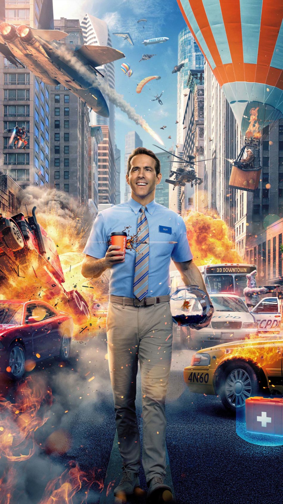 Ryan Reynolds In Free Guy 2020 4K Ultra HD Mobile Wallpaper