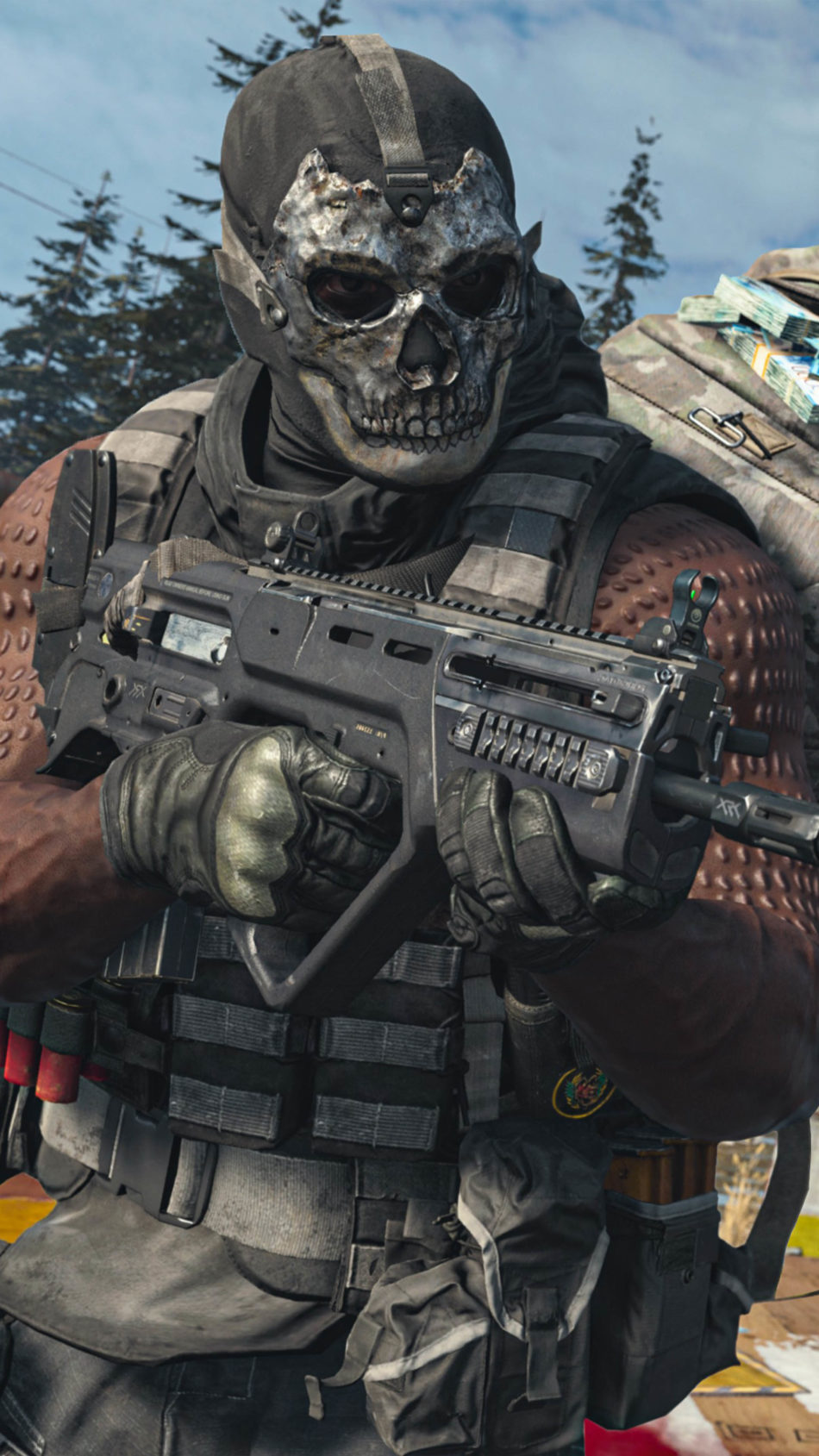Skull Mask Call of Duty Warzone 4K Ultra HD Mobile Wallpaper
