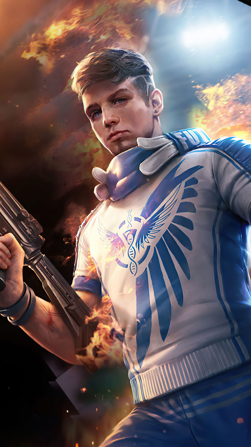 Garena Free Fire Fighter Football Jersey 4K Ultra HD