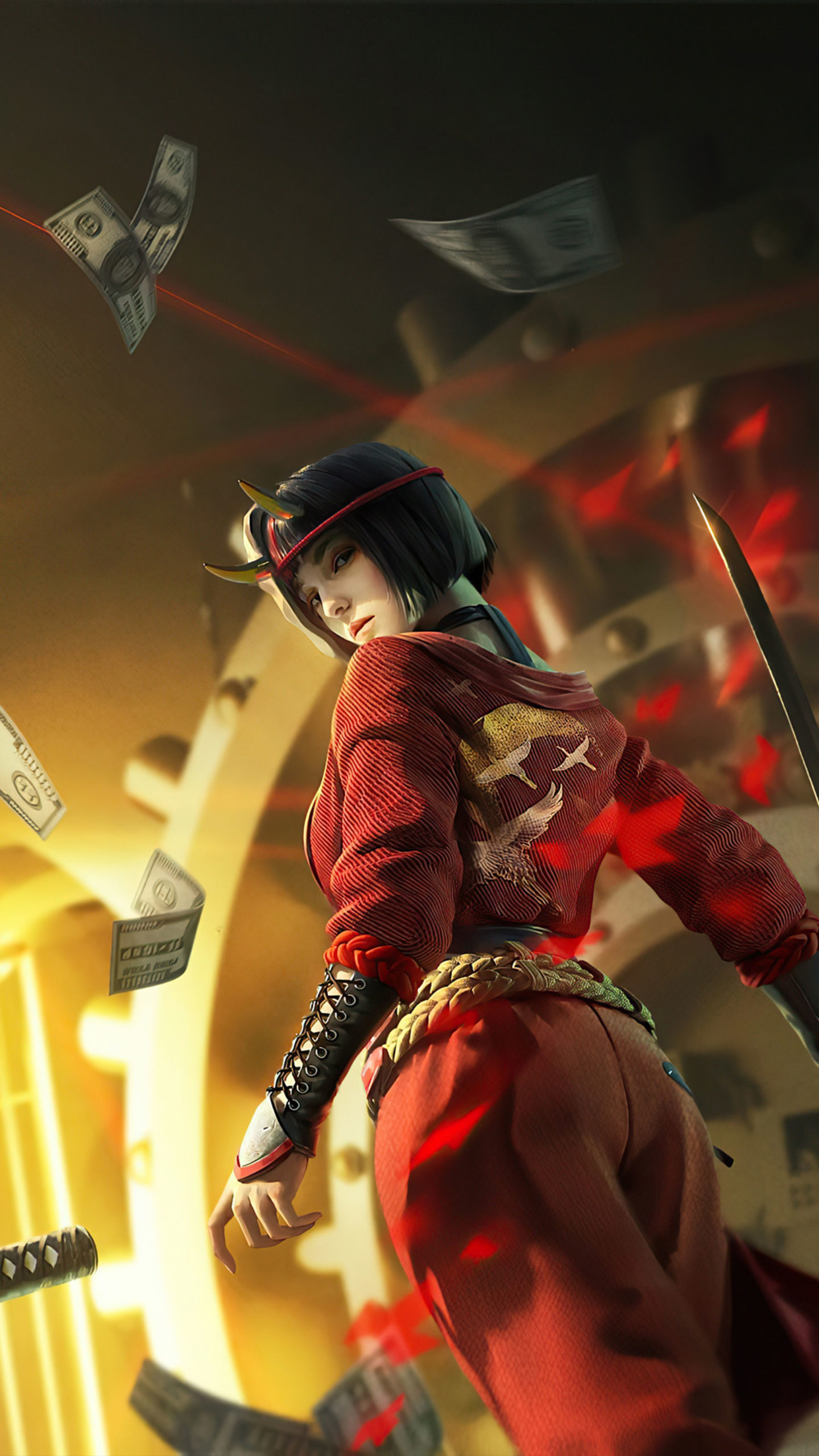 Kunoichi Garena Free Fire 4K Ultra HD Mobile Wallpaper