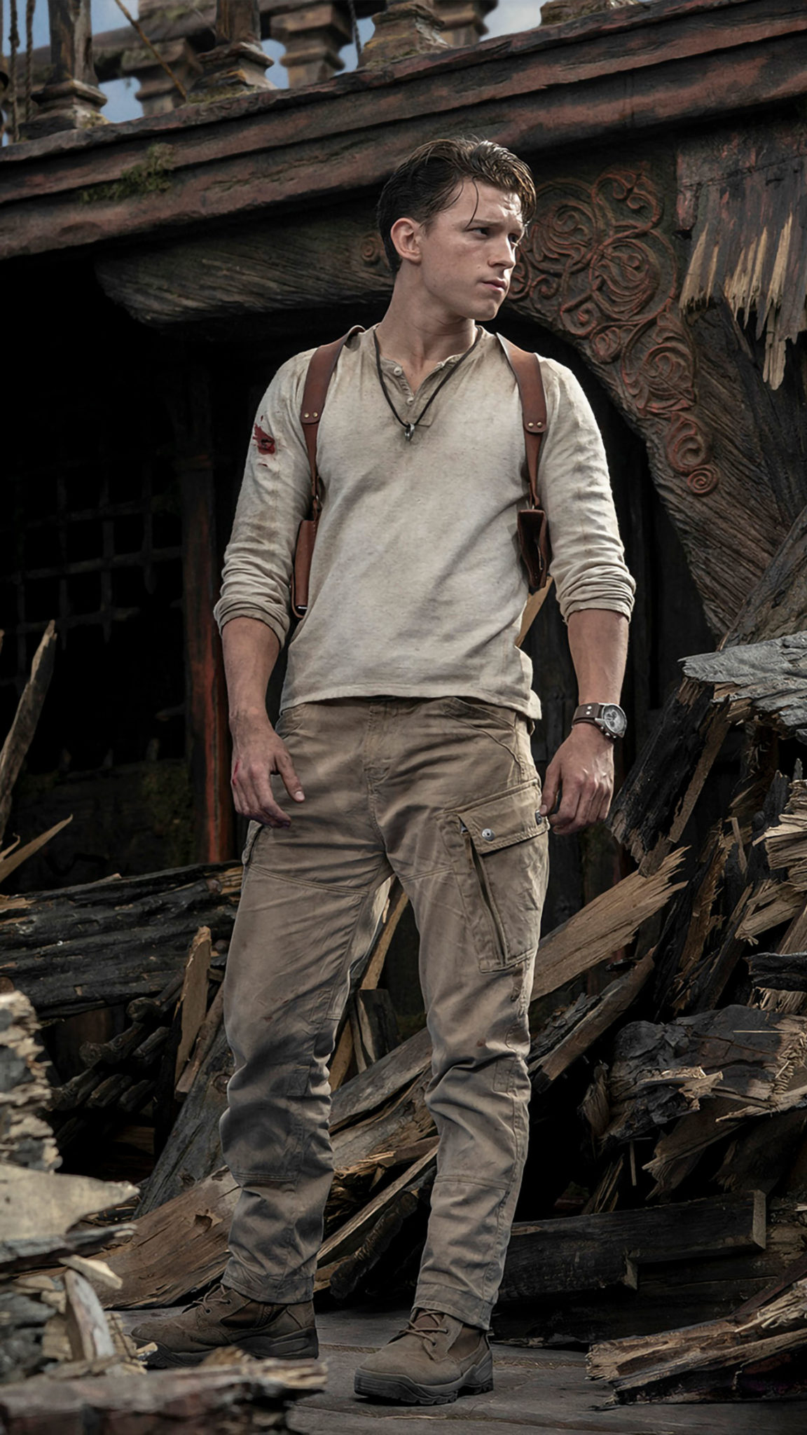 Tom Holland As Nathan Drake In Uncharted 2021 4K Ultra HD Mobile Phone