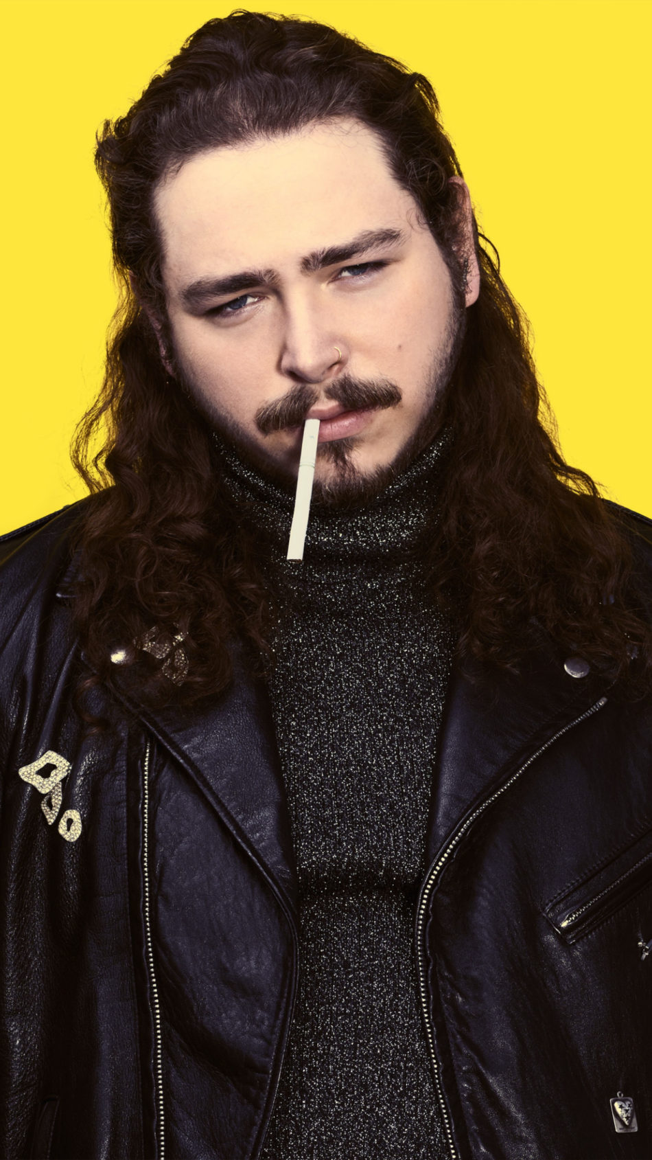 Post Malone Yellow Background 4K Ultra HD Mobile Wallpaper