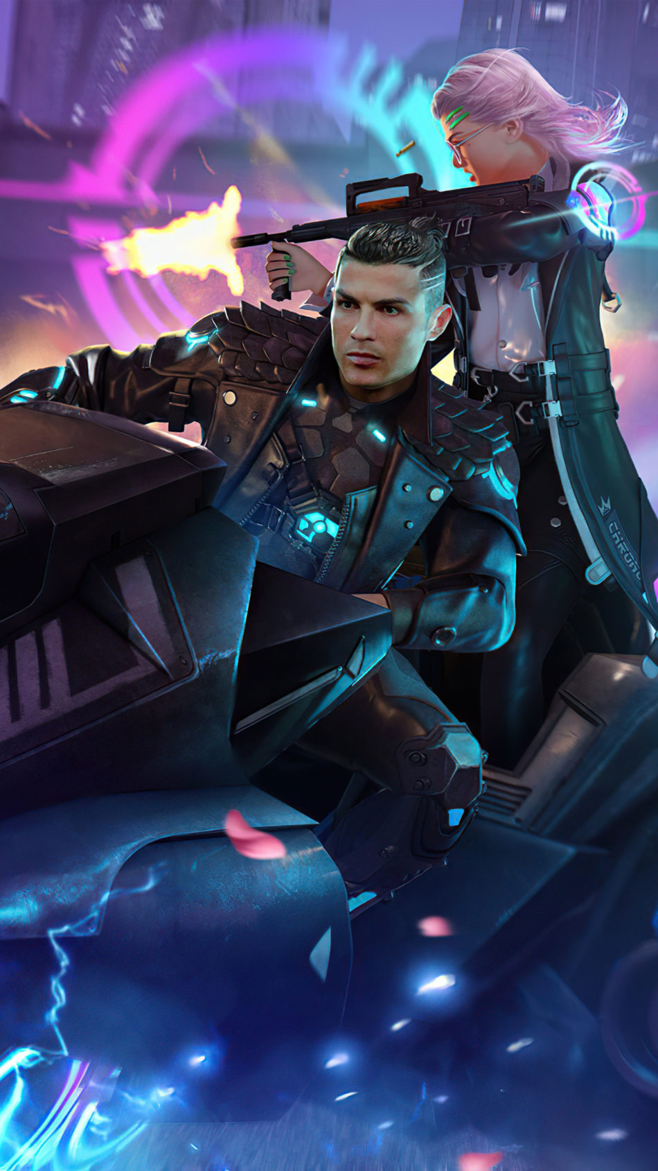 Cristiano Ronaldo Garena Free Fire Skin 4K Ultra HD Mobile Wallpaper