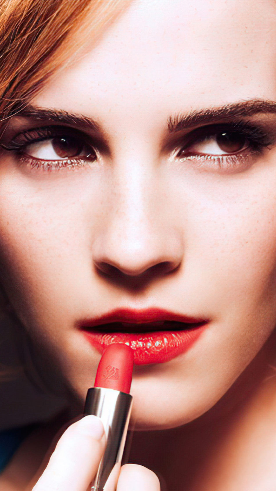 Emma Watson Red Lipstick 4K Ultra HD Mobile Wallpaper