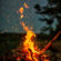 Fire Flames Night Sky 4K Ultra HD Mobile Wallpaper