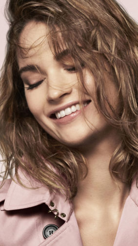 Lily James With Cute Smile 4K Ultra HD Mobile Wallpaper
