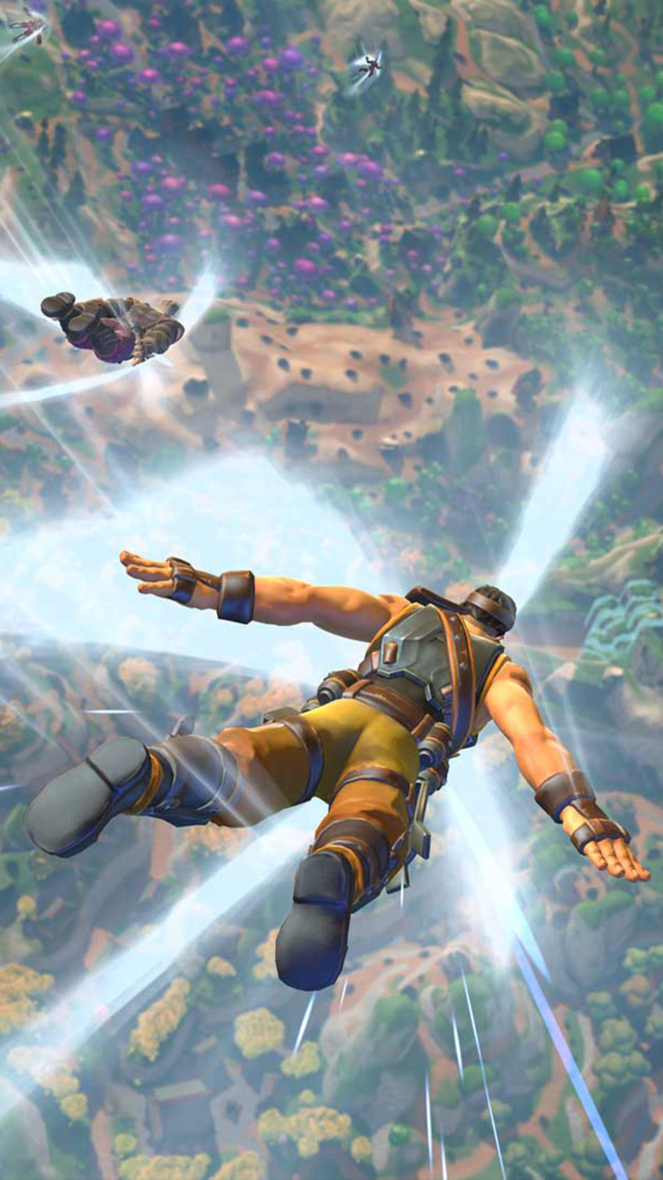 Realm Royale Player Skydiving 4K Ultra HD Mobile Wallpaper