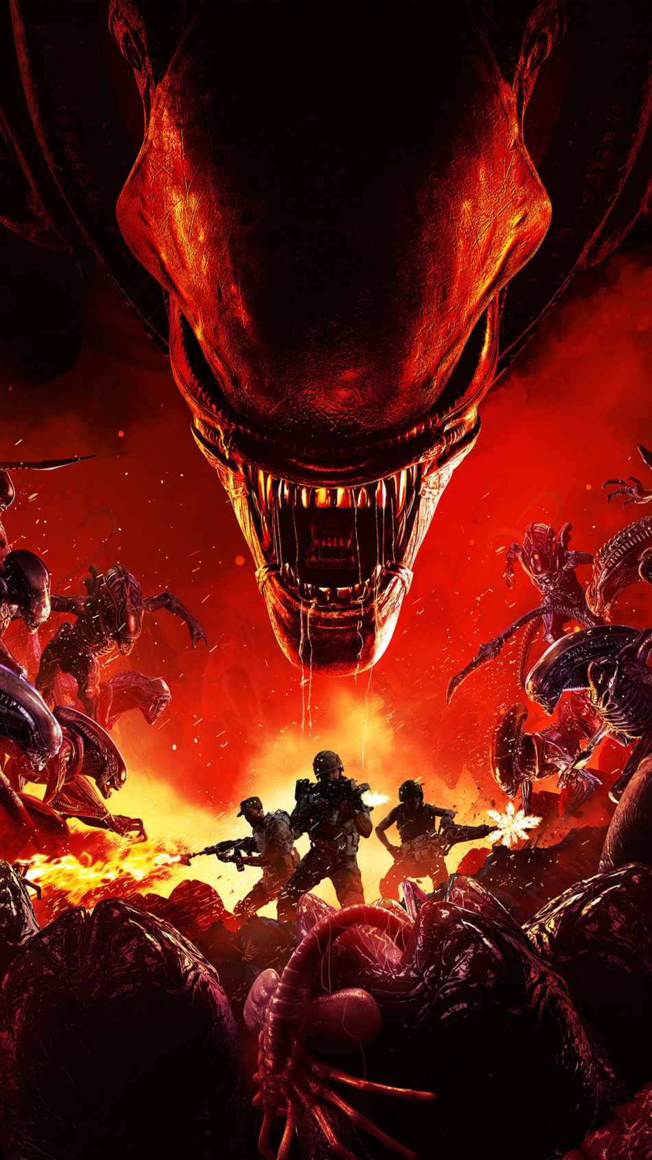 Aliens Fireteam Elite Game Poster 4K Ultra HD Mobile Wallpaper